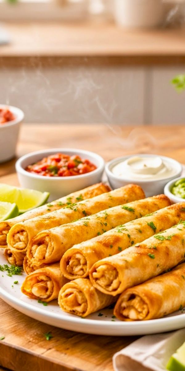 Baked Chicken Taquitos Recipe