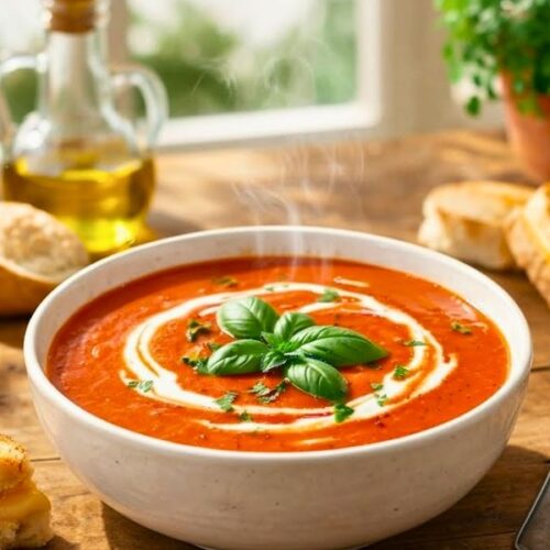 Creamy Tomato Basil Soup Easy Homemade Recipe