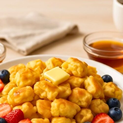 Fluffy Scrambled Pancake Bites Recipe