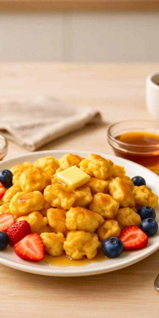 Fluffy Scrambled Pancake Bites Recipe