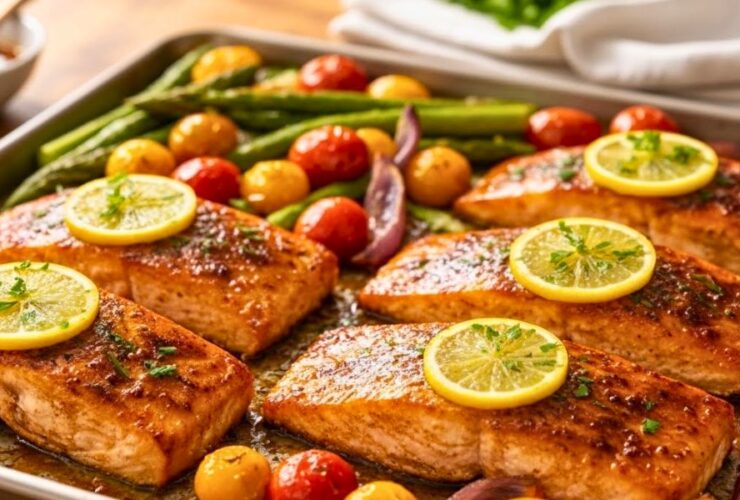 Maple Glazed Sheet Pan Salmon Recipe