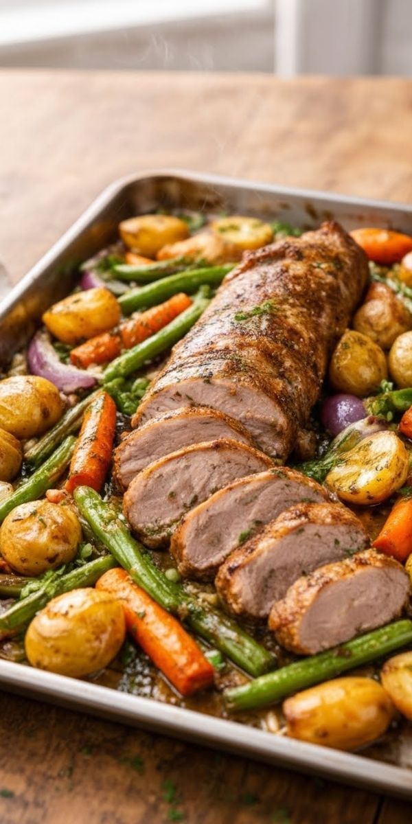One Pan Pork Tenderloin With Veggies