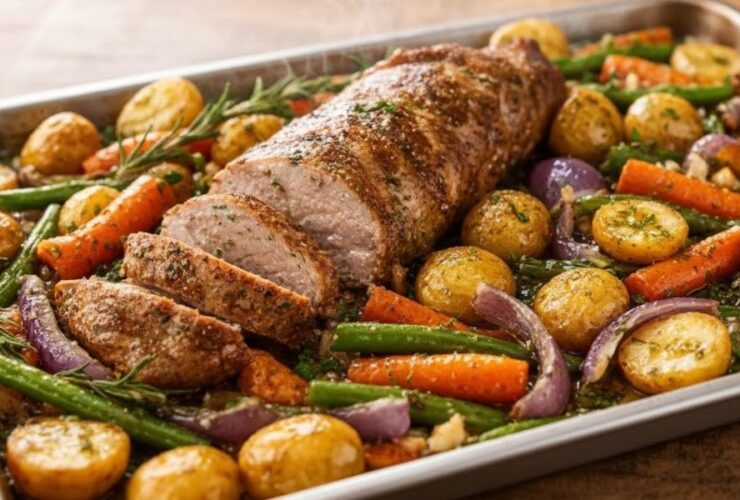 One Pan Pork Tenderloin With Veggies Recipe