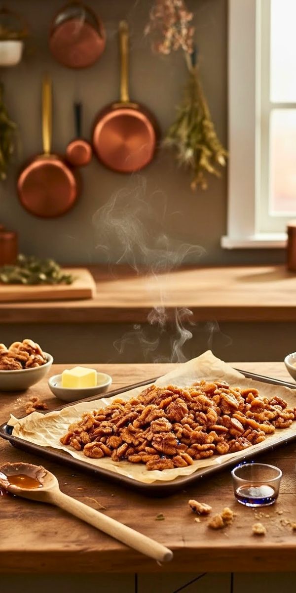 Quick Toffee Candied Walnuts