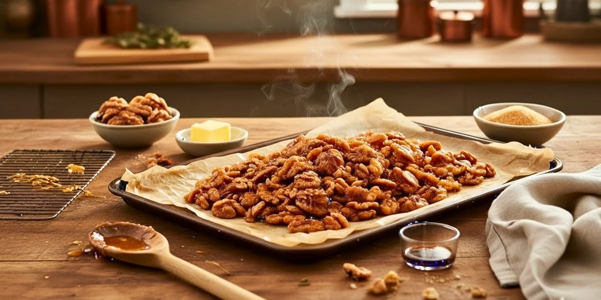 Quick Toffee Candied Walnuts