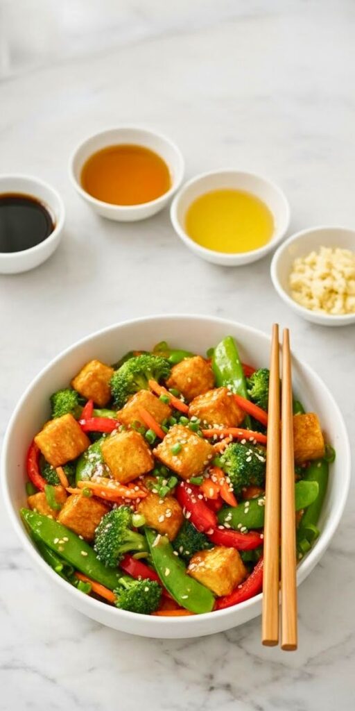Sesame Ginger Tofu Stir Fry recipe