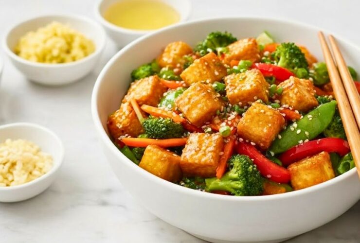 Sesame Ginger Tofu Stir Fry recipe