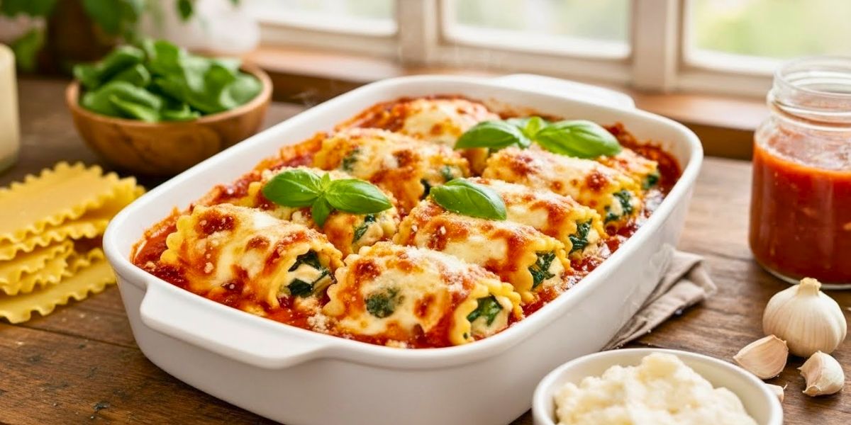 Spinach Ricotta Lasagna Roll Ups Recipe