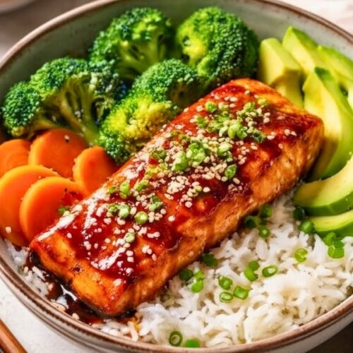Teriyaki Glazed Salmon Bowl Recipe