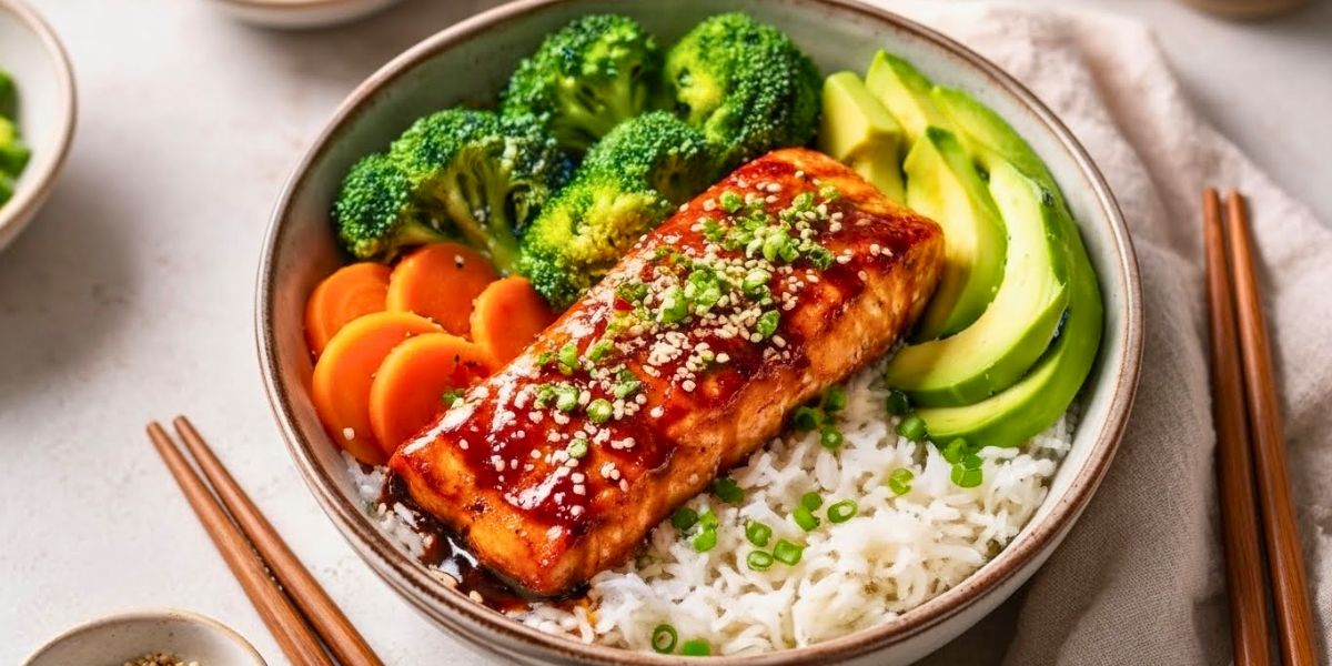 Teriyaki Glazed Salmon Bowl Recipe