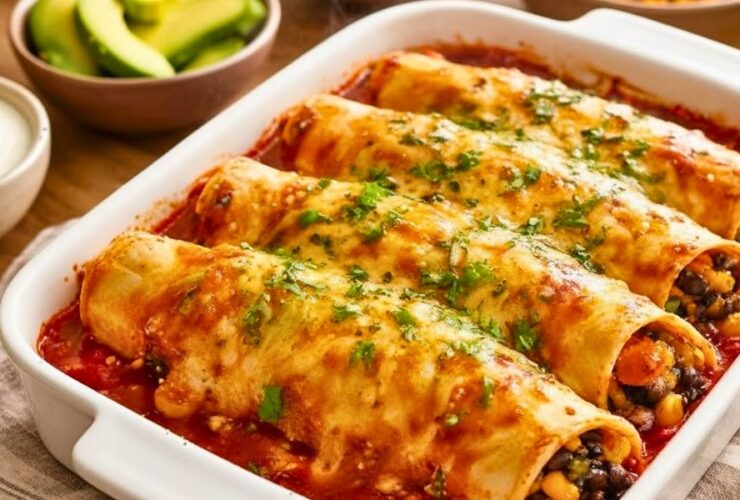Vegetarian Black Bean Enchiladas Recipe