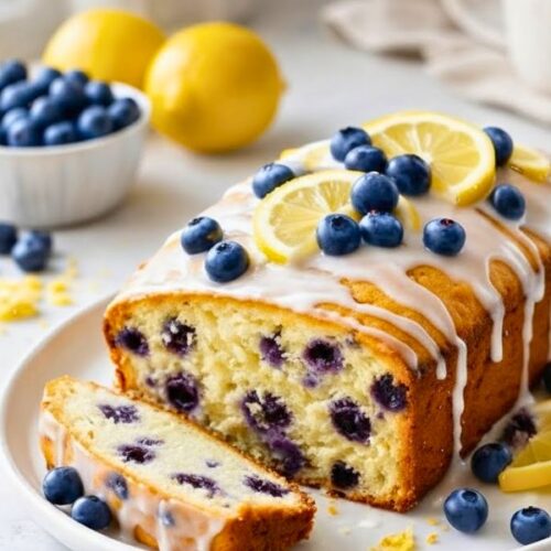Blueberry Lemon Loaf Cake Recipe