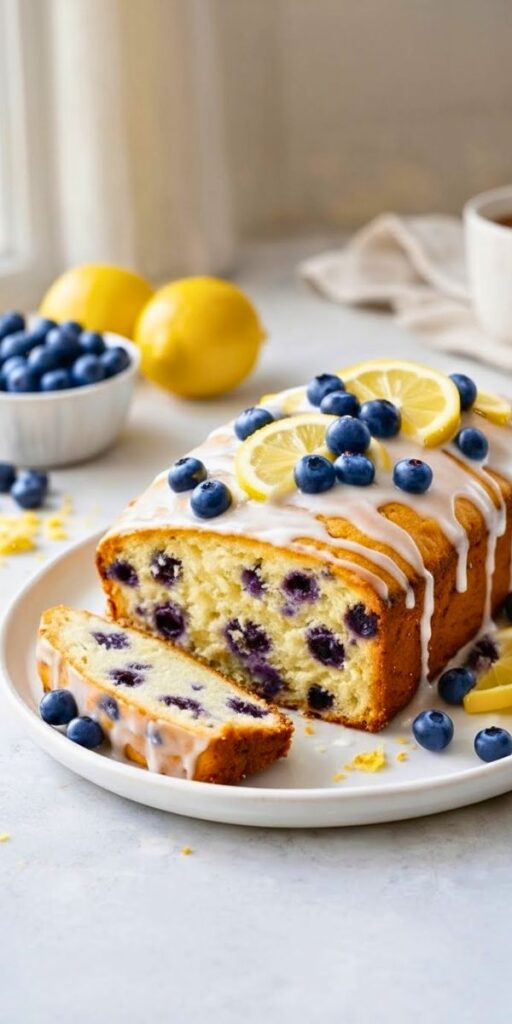 Blueberry Lemon Loaf Cake Recipe