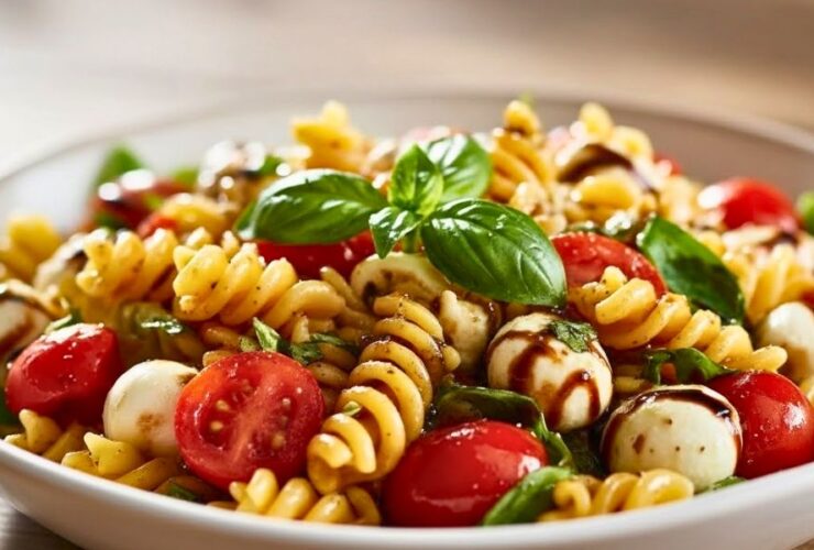 Caprese Pasta Salad Fresh Mozzarella Recipe