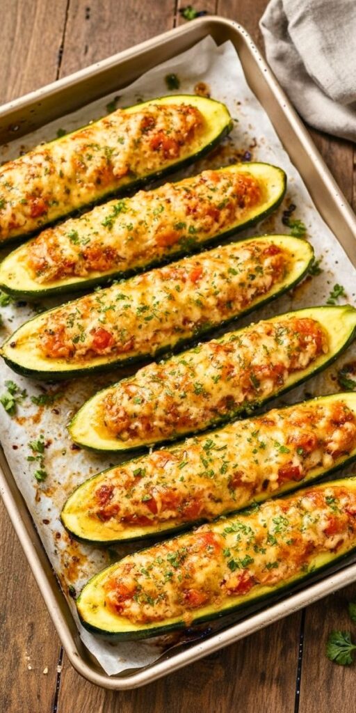 Cheesy Zucchini Boats Recipe