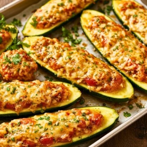Cheesy Zucchini Boats Recipe