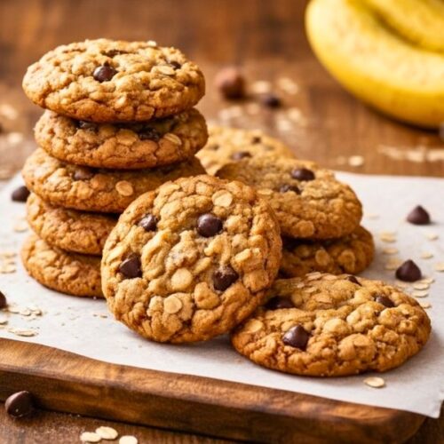 Chewy Banana Oatmeal Cookies Recipe