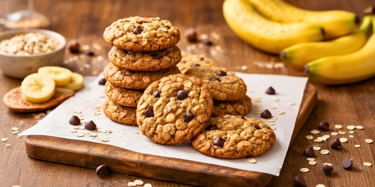 Chewy Banana Oatmeal Cookies Recipe