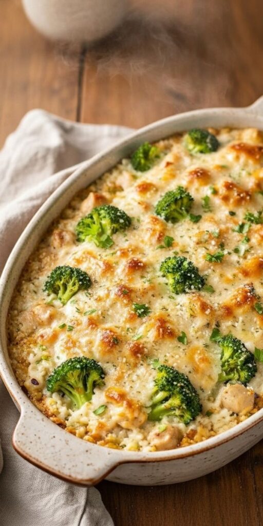 Chicken Alfredo Rice Casserole Recipe