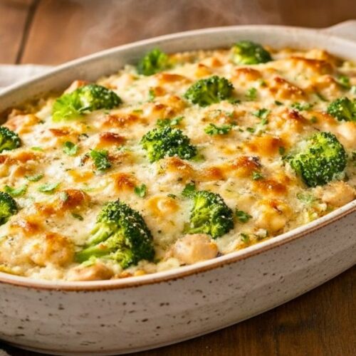 Chicken Alfredo Rice Casserole Recipe