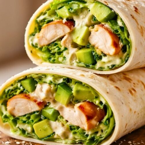 Chicken Avocado Caesar Wrap Recipe