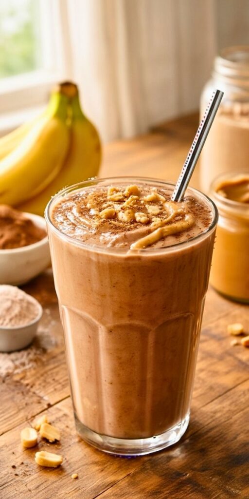 Chocolate Peanut Butter Smoothie Protein Recipe