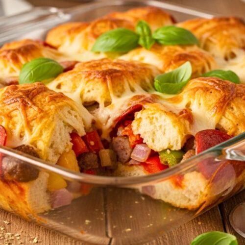 Chopped Biscuit Pizza Casserole Recipe