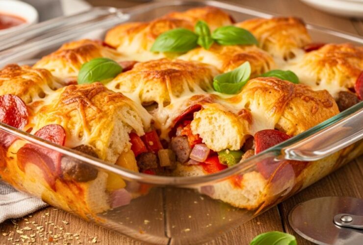 Chopped Biscuit Pizza Casserole Recipe