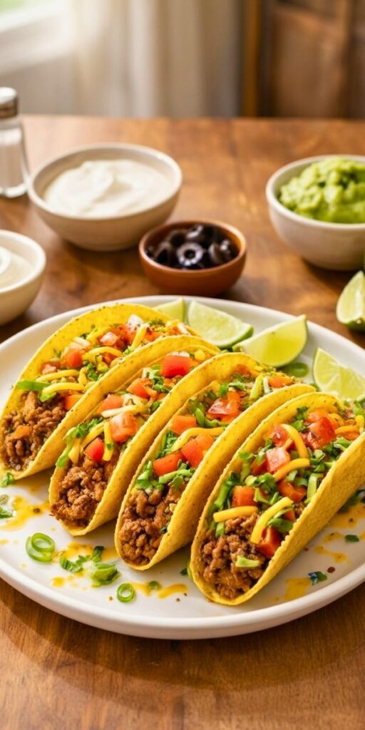 Classic Ground Beef Tacos Family Night Recipe