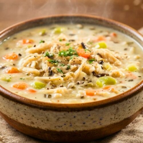 Creamy Chicken And Wild Rice Soup Slow Cooker