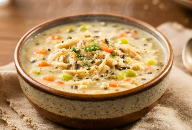 Creamy Chicken And Wild Rice Soup Slow Cooker