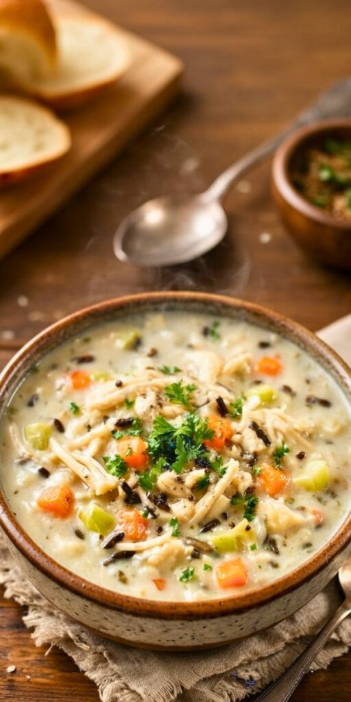 Creamy Chicken And Wild Rice Soup Slow Cooker
