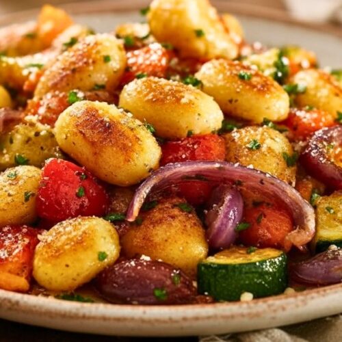Crispy Roasted Vegetables With Gnocchi Recipe