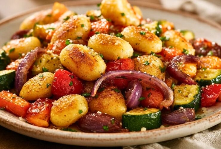 Crispy Roasted Vegetables With Gnocchi Recipe