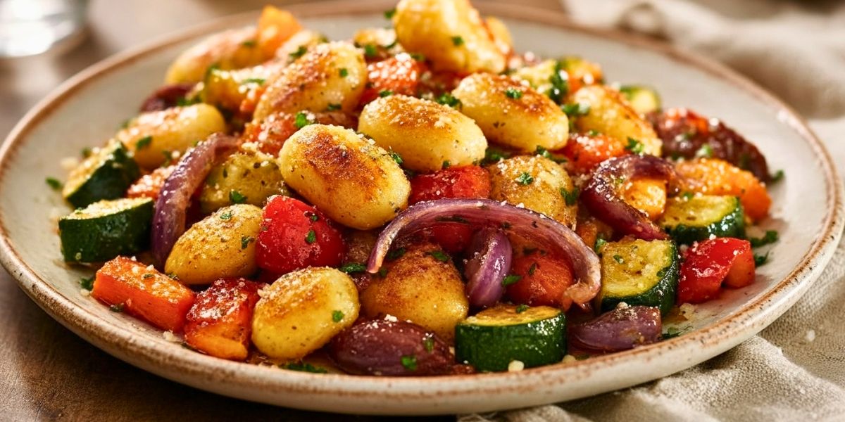 Crispy Roasted Vegetables With Gnocchi Recipe