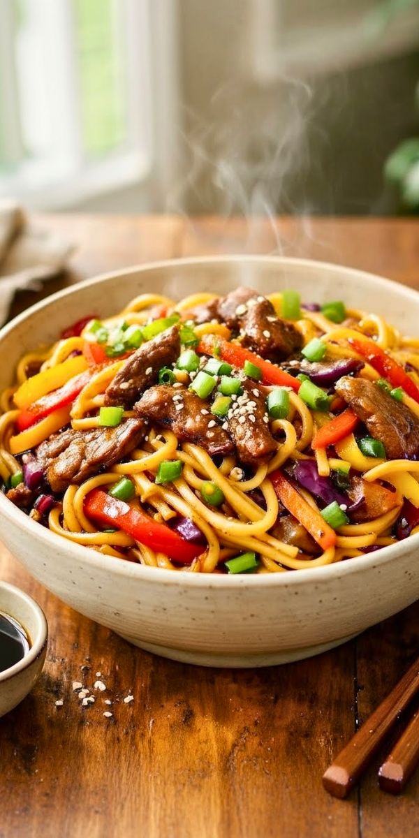 Easy Beef Lo Mein Stir Fry Recipe