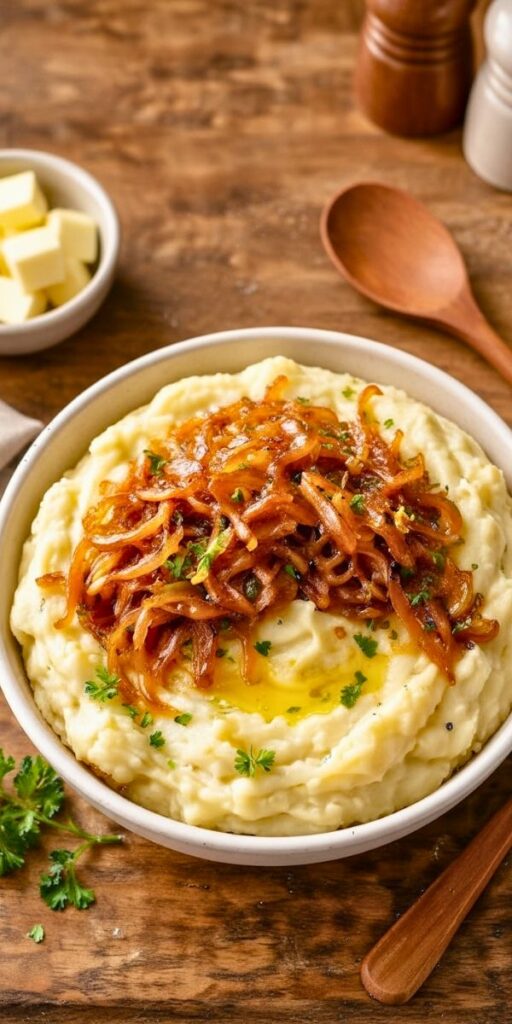 Easy Caramelized Onion Mashed Potatoes Recipe