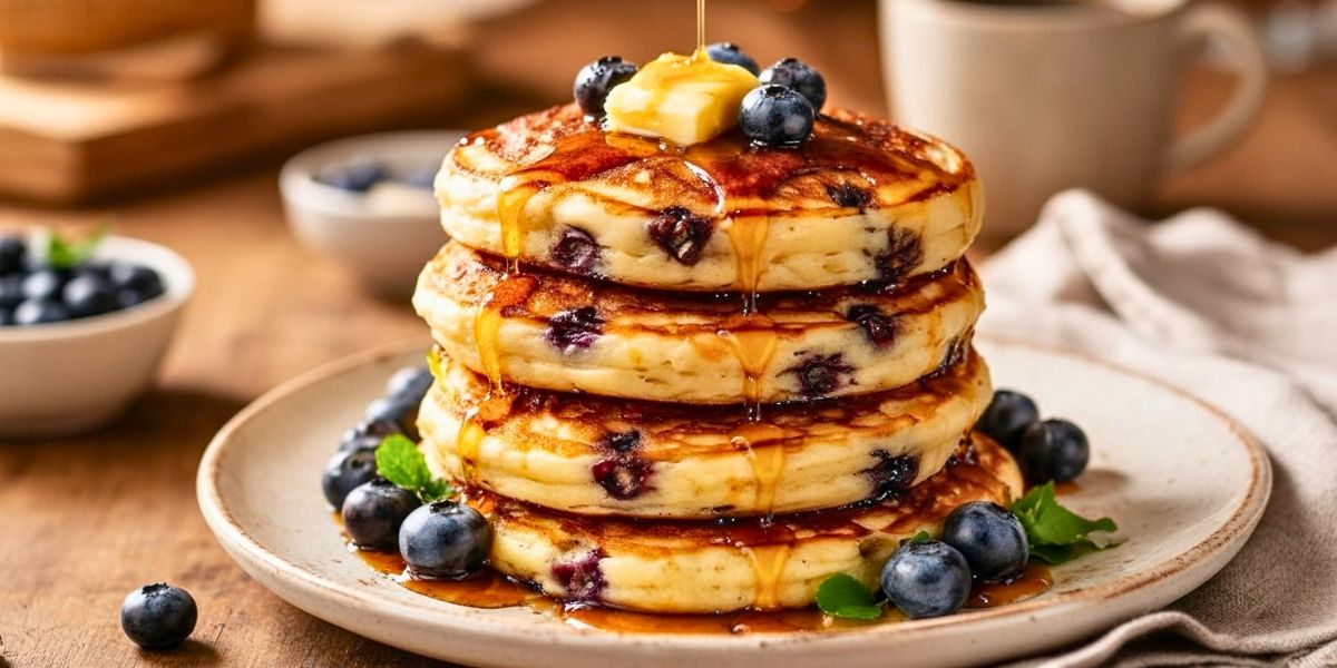Fluffiest Blueberry Pancakes Recipe