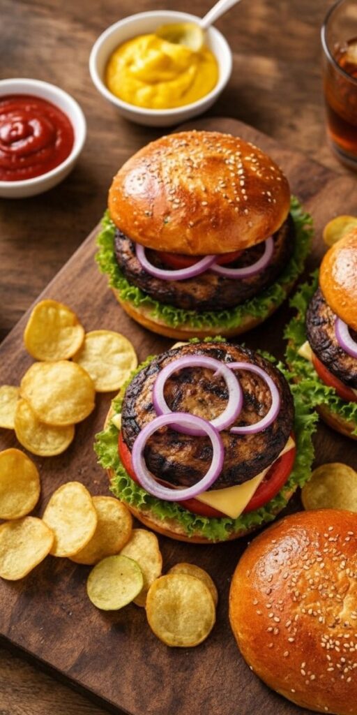 Grilled Portobello Mushroom Burgers Recipe
