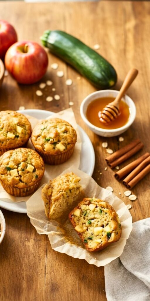 Healthy Apple Zucchini Muffins Recipe
