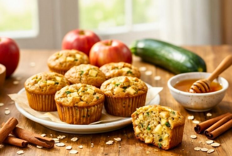 Healthy Apple Zucchini Muffins Recipe