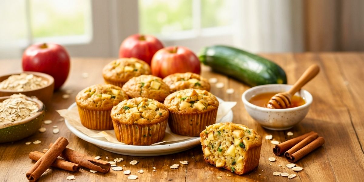 Healthy Apple Zucchini Muffins Recipe