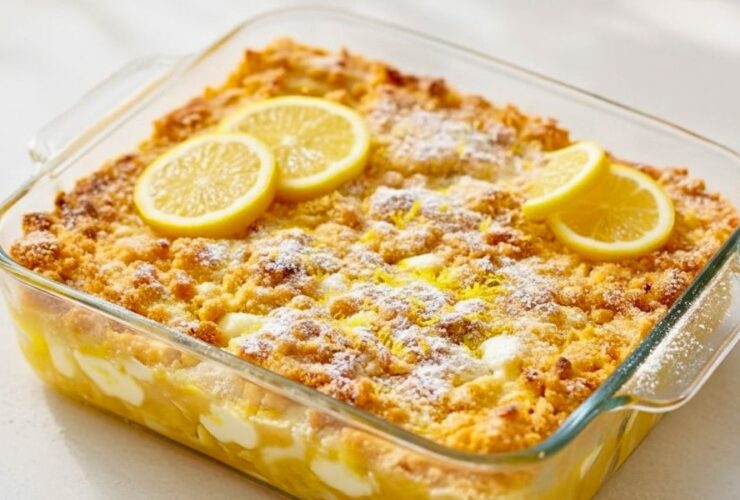 Lemon Cream Cheese Dump Cake Recipe