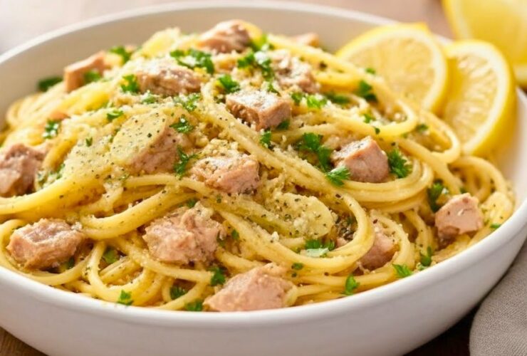 Lemon Garlic Tuna Pasta Recipe