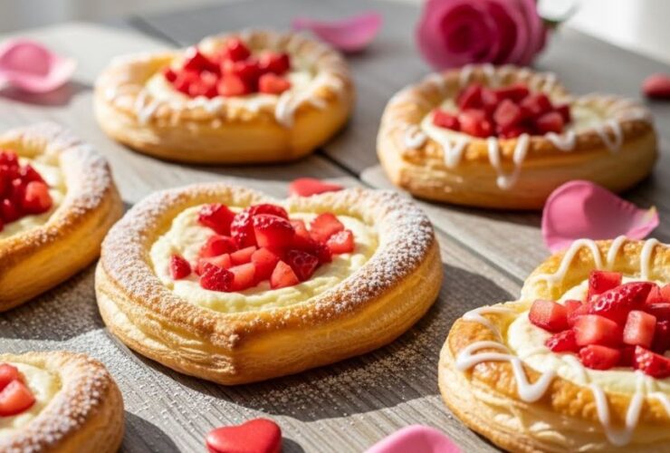 Make Stunning Strawberry Cream Cheese Heart Danishes