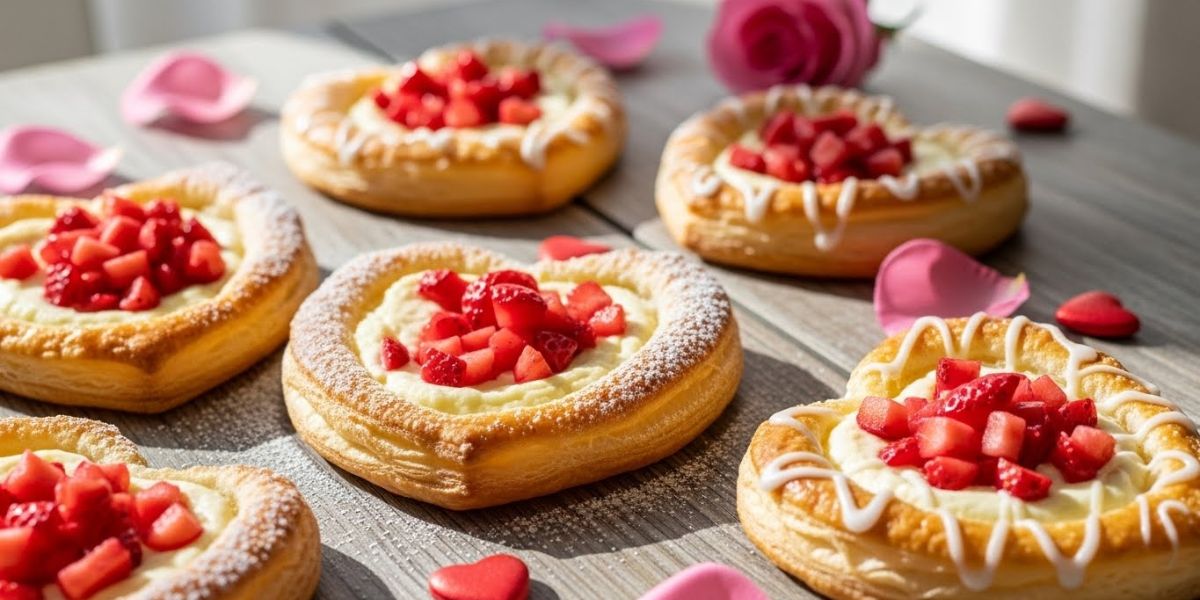 Make Stunning Strawberry Cream Cheese Heart Danishes