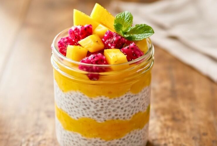 Mango & Dragon Fruit Chia Pudding Recipe