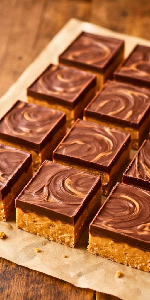 No Bake Peanut Butter Chocolate Bars Recipe