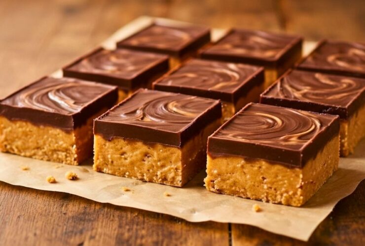 No Bake Peanut Butter Chocolate Bars Recipe
