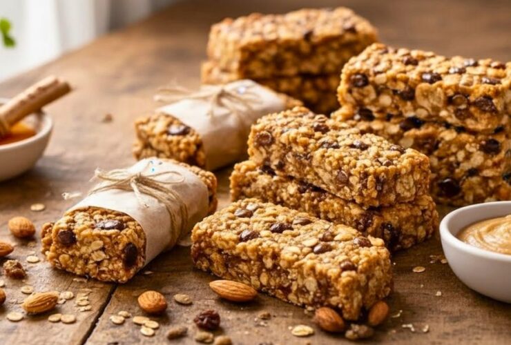 No Bake Trail Mix Granola Bars Recipe